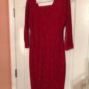 Candie’s Red Stretchy Lace Dress